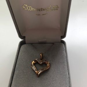 Gold heart, 10 inch chain